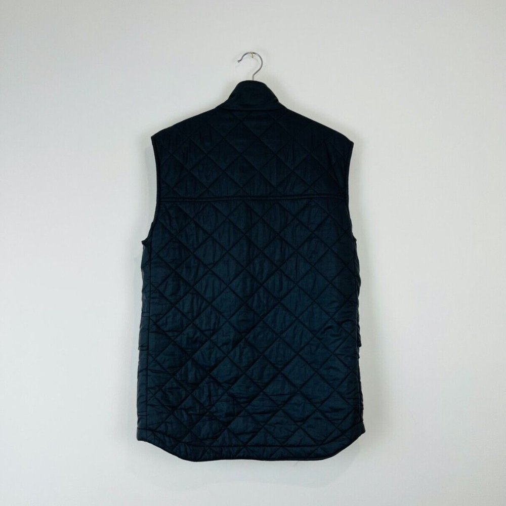 Barbour Vintage Navy Quilted Utility Style Pocket Sleeveless Jacket UK S - Picture 6 of 9